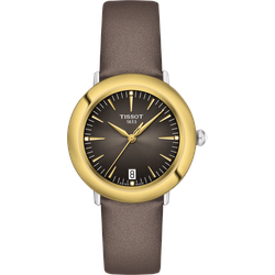 Tissot T-Gold Glendora 18K Gold T9292104606600 - Anthrazitfarbener Verlauf,braun - 33mm