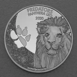 Silbermünze 1oz Löwe 2020 Predators (Kongo)