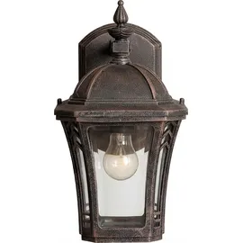 Licht-Erlebnisse Laterne Aluminium/Glas H:26,5 cm E27 IP44 1 Stück Braun Antik