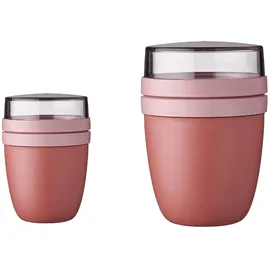 Mepal | Lunchpot Ellipse Duo Pack | praktischer To Go Becher für Müsli - Joghurt | mikrowellen- und spülmaschinengeeignet | 300 & 500 ml | Vivid Ma