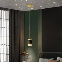 Mengjay LED Pendelleuchte Esstischlampe,Modern Kreative Hängeleuchte mit Sterne Himmel Projektion,LED Deckenlampe Pendellampe Höhenverstellbar für Wohnzimmer Schlafzimmer Küche Büro (Schwarz)