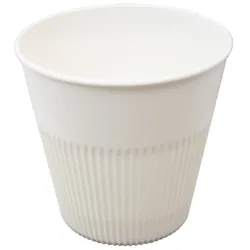 MONOUSO - Langlebiger Wiederverwendbarer Becher PP Creme 230ml Ø9,6cm (5 Stück)