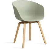 HAY - About A Chair AAC 22, Eiche lackiert / pastel green 2.0 (Kunststoffgleiter)