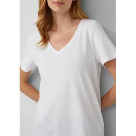 s.Oliver T-Shirt V-Ausschnitt Weiß 36