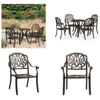 vidaXL 5 tlg. Bistro Set Aluminiumguss Bronzen - Bistroset - Bistrosets - Bistro-Set - Bistro-Sets