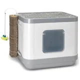 Karlie Katzentoilette Cube II | mit Aktivkohlefilter - Bett | Weiß