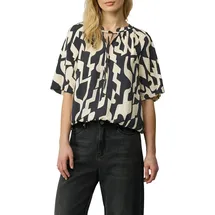 s.Oliver Strukturierte Bluse mit Halbarm im O-Shape schwarz 40