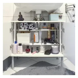 Eyepower Unterschrankregal Teleskop 39-67 cm Weiß