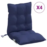 vidaXL Niedriglehner Auflage 4 St. 0 x 0 x 0 cm blau