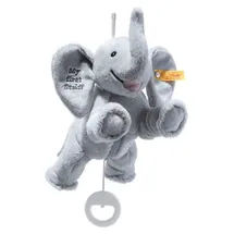 Steiff 242731 - My first Steiff Ellie Elefant Spieluhr (Melodie: Schlafe mein Prinzchen), hellgrau, Plüsch, 25 cm