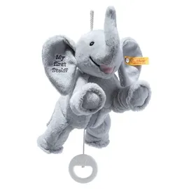 Steiff 242731 - My first Steiff Ellie Elefant Spieluhr (Melodie: Schlafe mein Prinzchen), hellgrau, Plüsch, 25 cm