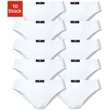 H.I.S. Slip H.I.S, Damen, Gr. 34, weiß, Jersey, Obermaterial: 95% Baumwolle, 5% Elasthan, unifarben, körpernah, Unterhosen Slip, aus elastischer Baumwoll-Qualität, Topseller