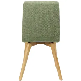 Home Affaire »Arosa Esszimmerstuhl, Polsterstuhl, Küchenstuhl, Speisestuhl, Essstuhl« (Set) 2 Stk.2er-Set, Beine aus Massivholz Eiche oder Buche, mit gestepptem Stoff