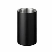 BLOMUS -Easy- Flaschenkühler, Doppelwandig, Passend Für Alle Gängigen Weinflaschen, 12 cm, Farbe Moonbeam 64274, Schwarz