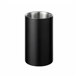 BLOMUS -Easy- Flaschenkühler, Doppelwandig, Passend Für Alle Gängigen Weinflaschen, 12 cm, Farbe Moonbeam 64274, Schwarz