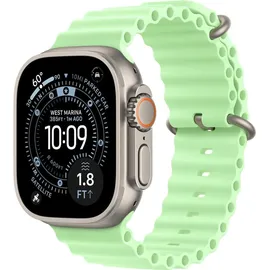 Apple Watch Ultra Ocean Armband 49 mm Neongrün Titan Schwarz