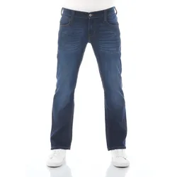 Mustang Herren Jeans Oregon Bootcut Bootcut Blau Tiefer Bund Reißverschluss L 34