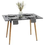 Relaxdays Esstisch 110 x 75 x 110 cm schwarz/bronze