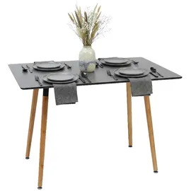 Relaxdays Esstisch 110 x 75 x 110 cm schwarz/bronze