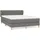 vidaXL Boxspringbett mit Matratze Dunkelgrau 140x200 cm Stoff