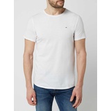 Tommy Jeans Slim Fit T-Shirt mit Logo-Stickerei Modell 'Jaspe', Weiss, M