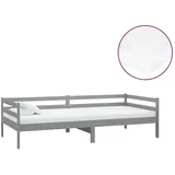 vidaXL Tagesbett mit Matratze 90x200 cm Grau Kiefer Massivholz - Grau