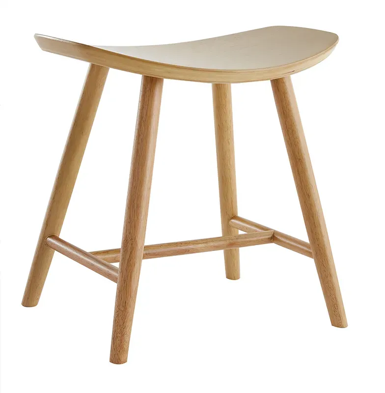 Tabouret bas bois clair H46.5 DEMORY