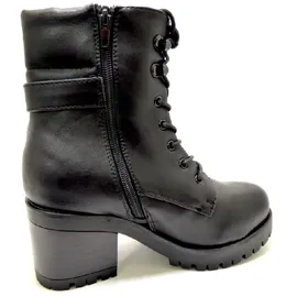 Dockers by Gerli Damen Combat Boots, Frauen Stiefeletten,warm gefüttert,Winterstiefel,Winterschuhe,Stiefel,Bootee,Booties,schwarz,39 EU - Schwarz 39