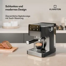 Klarstein SteelPresso Touch Siebträgermaschine Schwarz