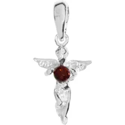 Ketten-Anhänger OSTSEE-SCHMUCK "Ostsee-Schmuck Anhänger kleine Elfe Anhänger kleine Elfe", weiß, Schmuckanhänger, Damen, 27 x 13mm, Silber 925 (Sterlingsilber), 1.4 g