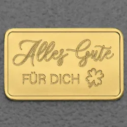 Goldbarren 25g Gravur Alles Gute