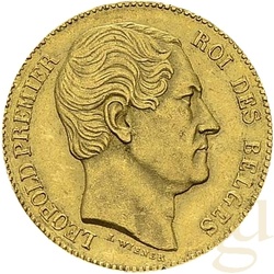 20 Francs Goldmünze Belgien Leopold I - 1865