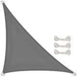 Celinasun Sonnensegel wasserdicht PES Dreieck rechtwinklig 4,2x4,2x6m anthrazit UPF 50+ Premium Sonnenschutz inkl Befestigungsseile