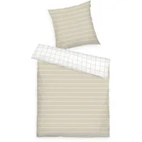 Herding TOM TAILOR Bettwäsche-Set Check Stripes (sunny Sand Crisp