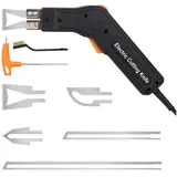 VIVIHEYDAY Lamellenschneider Styroporschneider Styrocutter mit 5 Nichrom Klingen, Styroporschneider, (Handschneider mit Klingen) schwarz