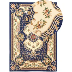 Teppich dunkelblau 140 x 200 cm Kurzflor GAZIANTEP