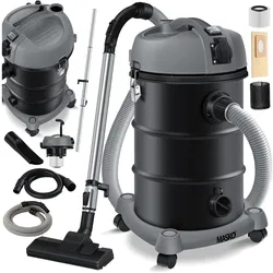 MASKO® 6IN1 Industriestaubsauger Staubsauger Nass Trocken Sauger Aschesauger 2300W + Steckdose ? Blasfunktion ? Trocken-Saugen & Nass-Saugen   Industrie-Sauger mit & ohne Beutel   beutellos
