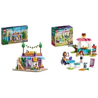 LEGO 41747 Friends Heartlake City Gemeinschaftsküche Spiel-Set & Friends Pfannkuchen-Shop Set, Kreatives Spielzeug