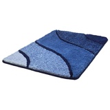 Kleine Wolke Badteppich Wave marineblau, 55 x 65 cm