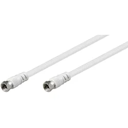 goobay SAT Anschlusskabelweiß2,50 m F-Stecker/F-Stecker