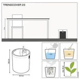 LECHUZA Trendcover Ø 23 x 26,5 cm kork dark natural