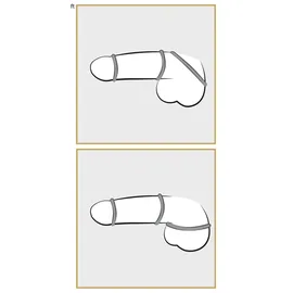 You2Toys 3-teiliges Penisring-Set Metallic Silicone Cock Ring Set aus Silikon, silber