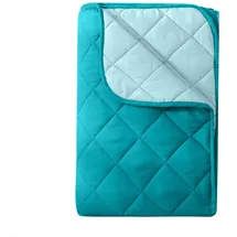 Wometo Microfaser Sommer Steppbett 135x200 türkis & helltürkis / OEKO-TEX / kochfest 95° / Leichtsteppbett für heiße Tage / ohne Bezug verwendbar