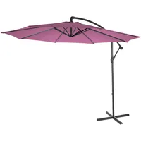 Mendler Ampelschirm Acerra, Sonnenschirm Sonnenschutz, Ø 3m neigbar, Polyester/Stahl