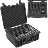 Vevor Hartschalenkoffer für 5 Pistolen 47,5 × 41,5 × 22,3 cm aus Polyurethan Schwarz