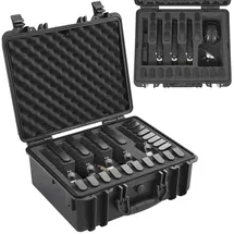 Vevor Hartschalenkoffer für 5 Pistolen 47,5 × 41,5 × 22,3 cm aus Polyurethan Schwarz