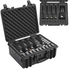 Vevor Hartschalenkoffer für 5 Pistolen 47,5 × 41,5 × 22,3 cm aus Polyurethan Schwarz