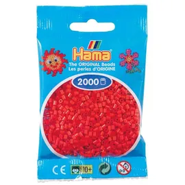 Hama Mini-Perlen Bügelperlen 2000 Stück rot