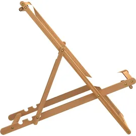 vidaXL Liegestuhl Teak 56 x 105 x 96 cm creme