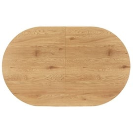 Home Deluxe Esstisch Oval Ausziehbar AVENTI inkl. Sternfuß - 160 x 100 cm Light Oak